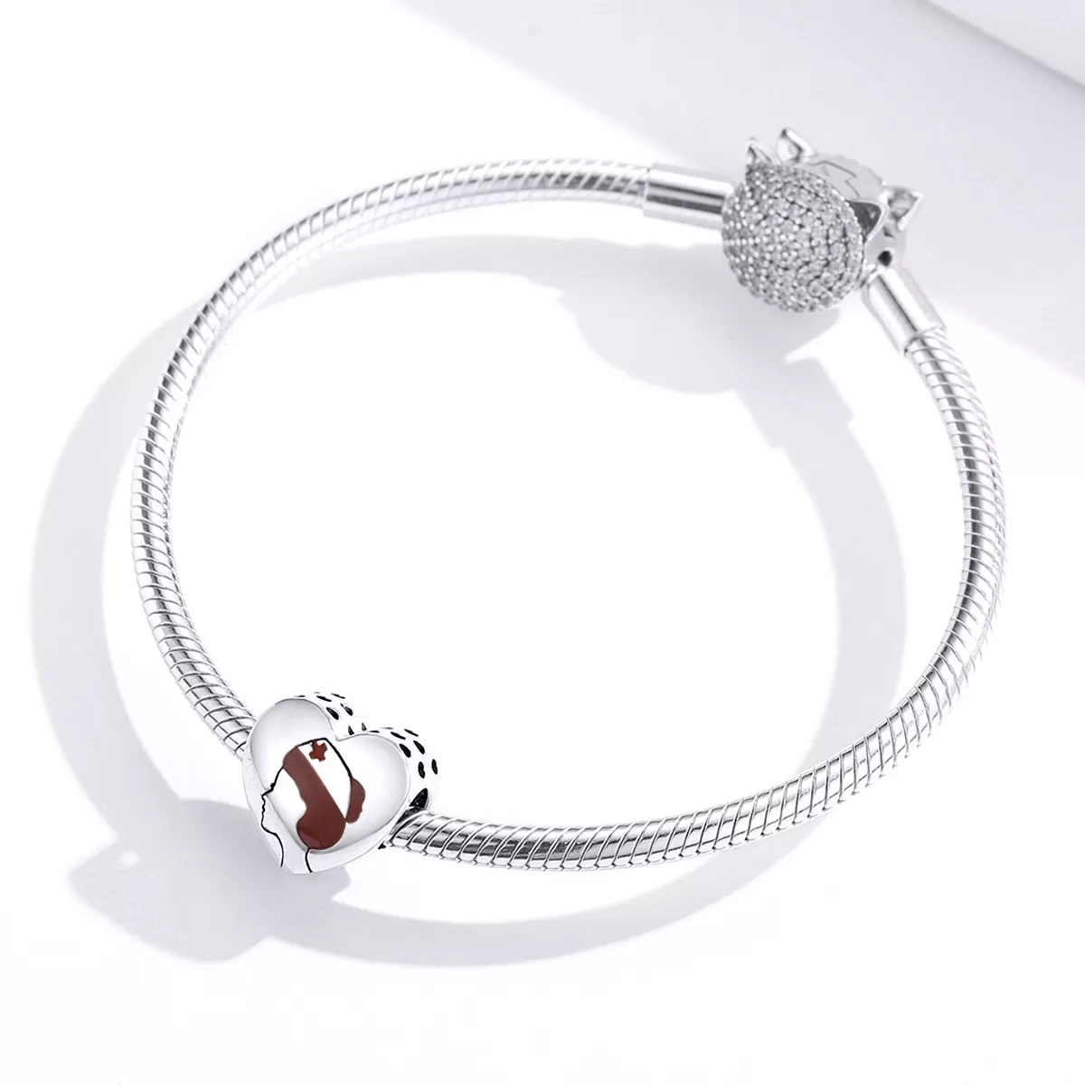 Charm Anjo em enfermeira branca estilo Pandora - SCC1547