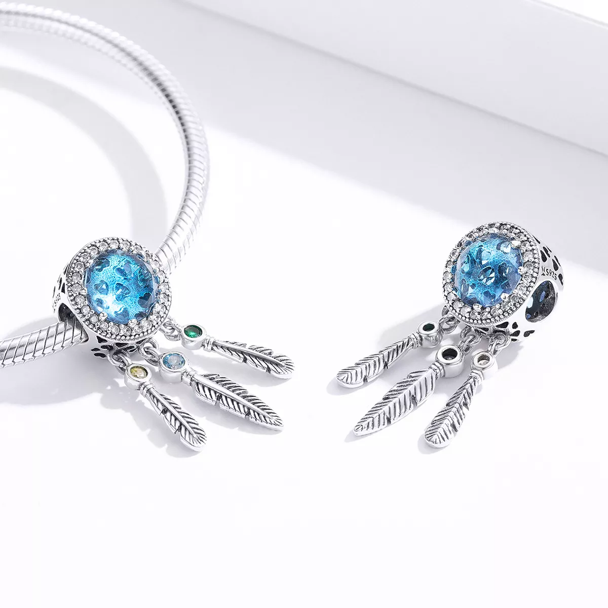 Charm Apanhador de sonhos de safira estilo Pandora - SCC1384