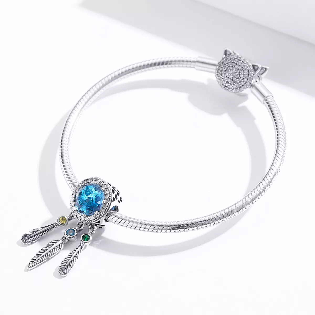 Charm Apanhador de sonhos de safira estilo Pandora - SCC1384