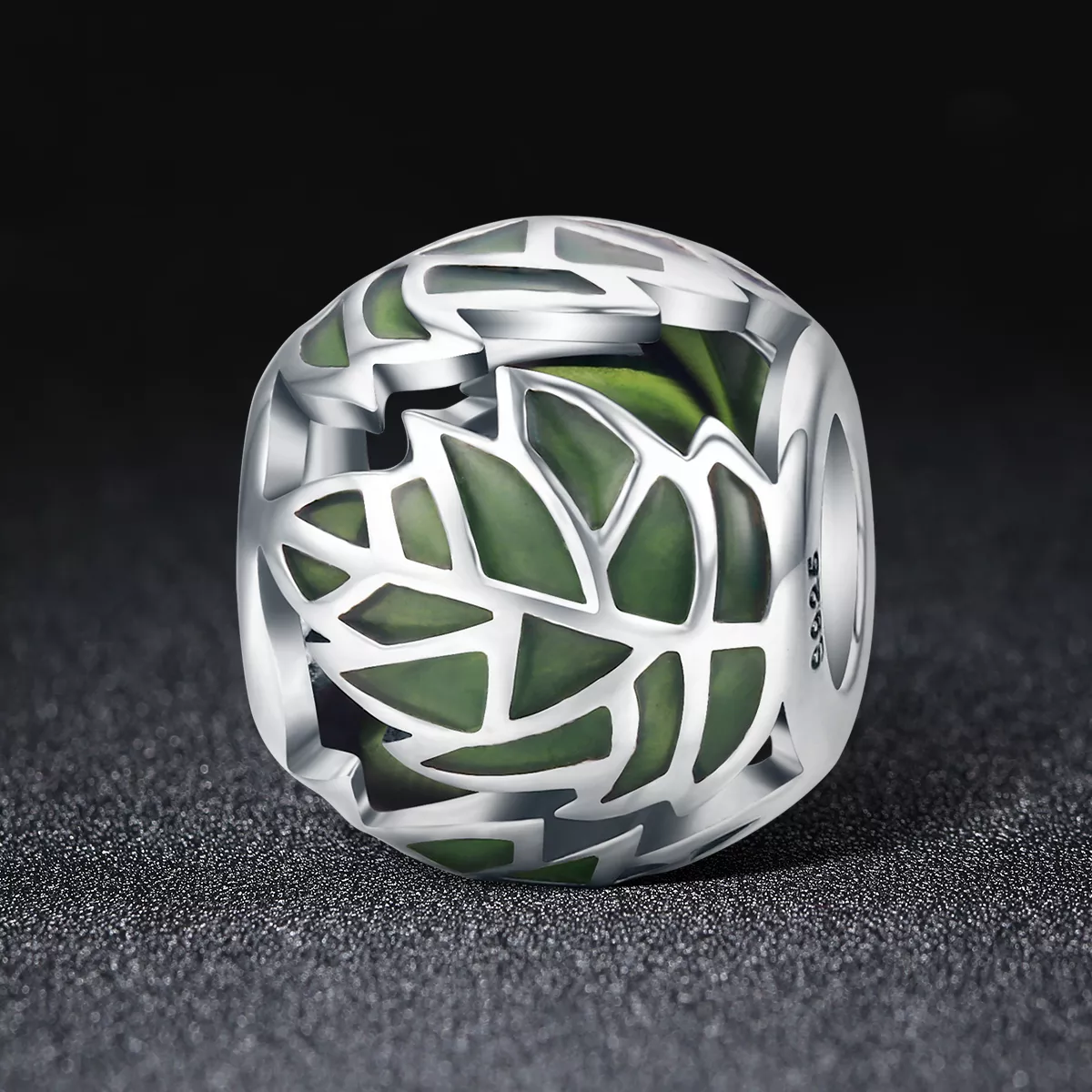 Charm As folhas verdes estão apaixonadas estilo Pandora - SCC524