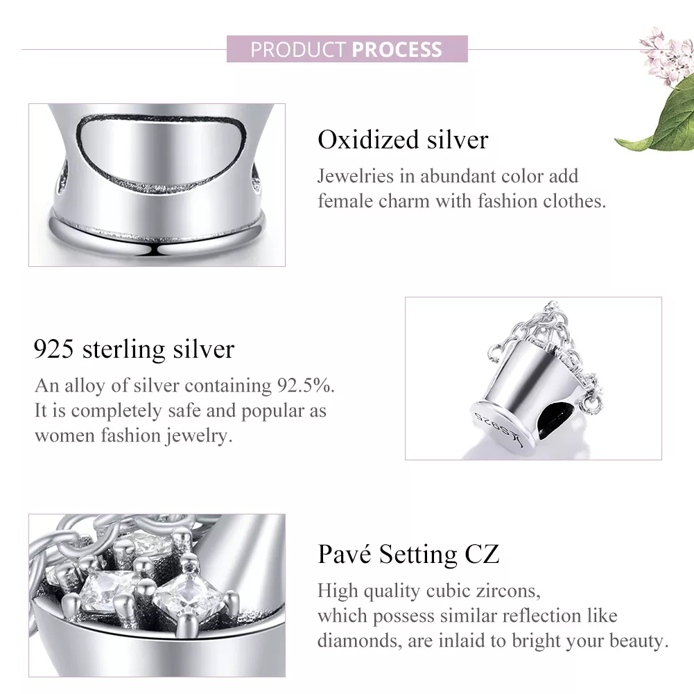 Charm Balde de champanhe estilo Pandora - SCC1687