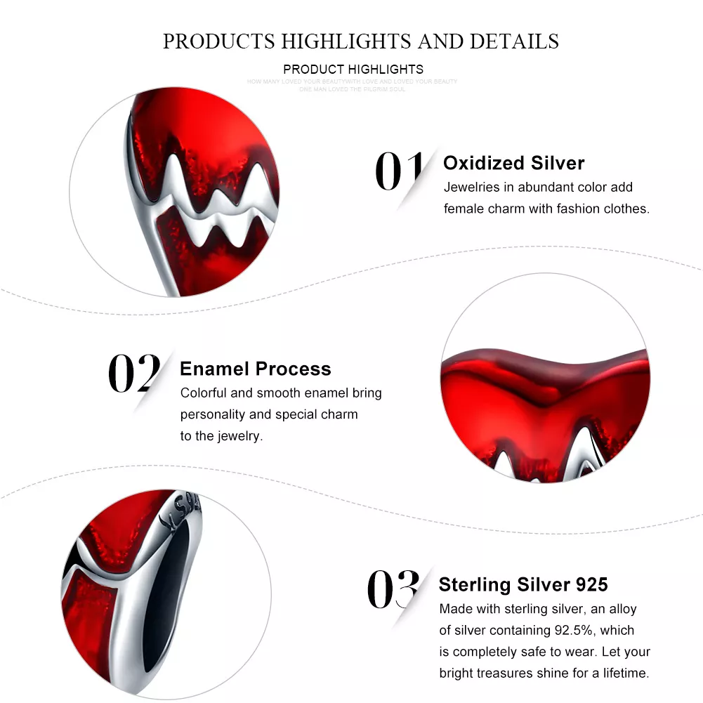 Charm Batimento cardiaco estilo Pandora - SCC249