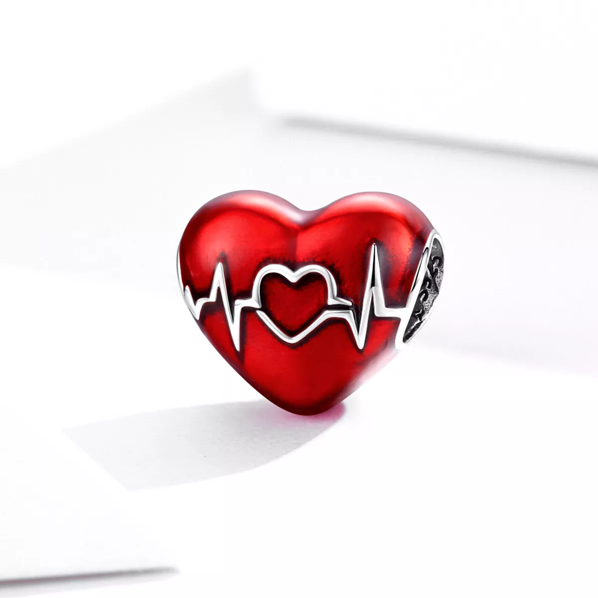 Charm Batimento cardíaco vermelho do amor estilo Pandora - SCC1569
