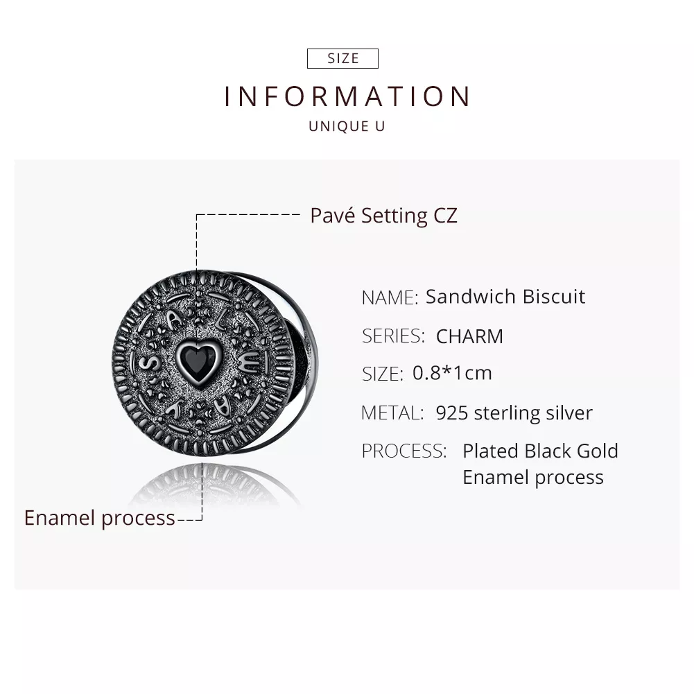 Charm Biscoito Sndwich life Pandora - BSC352