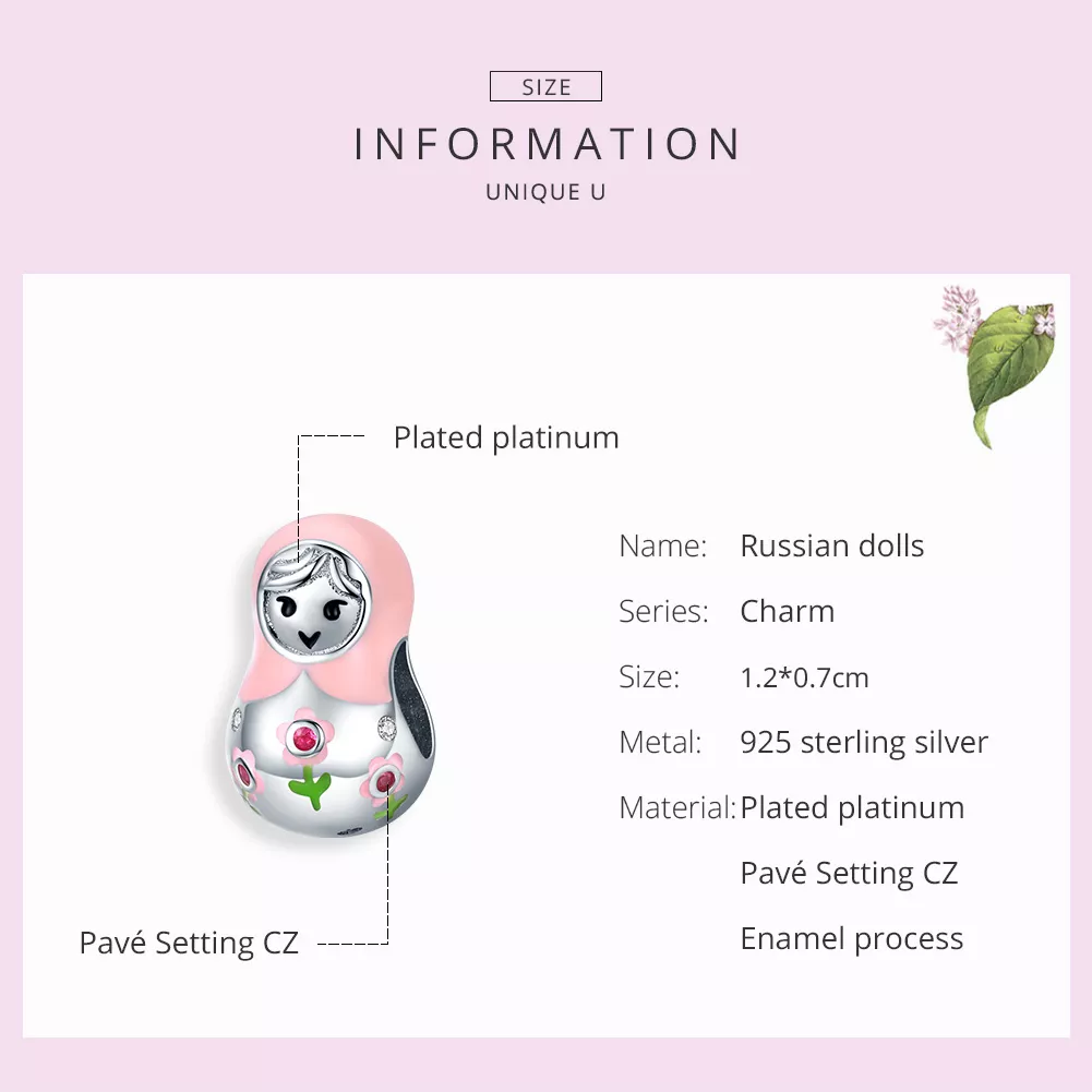 Charm Bonecas russas life Pandora - SCC1435