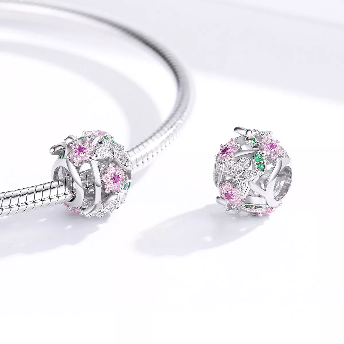 Charm Borboleta Dançante estilo Pandora - BSC116