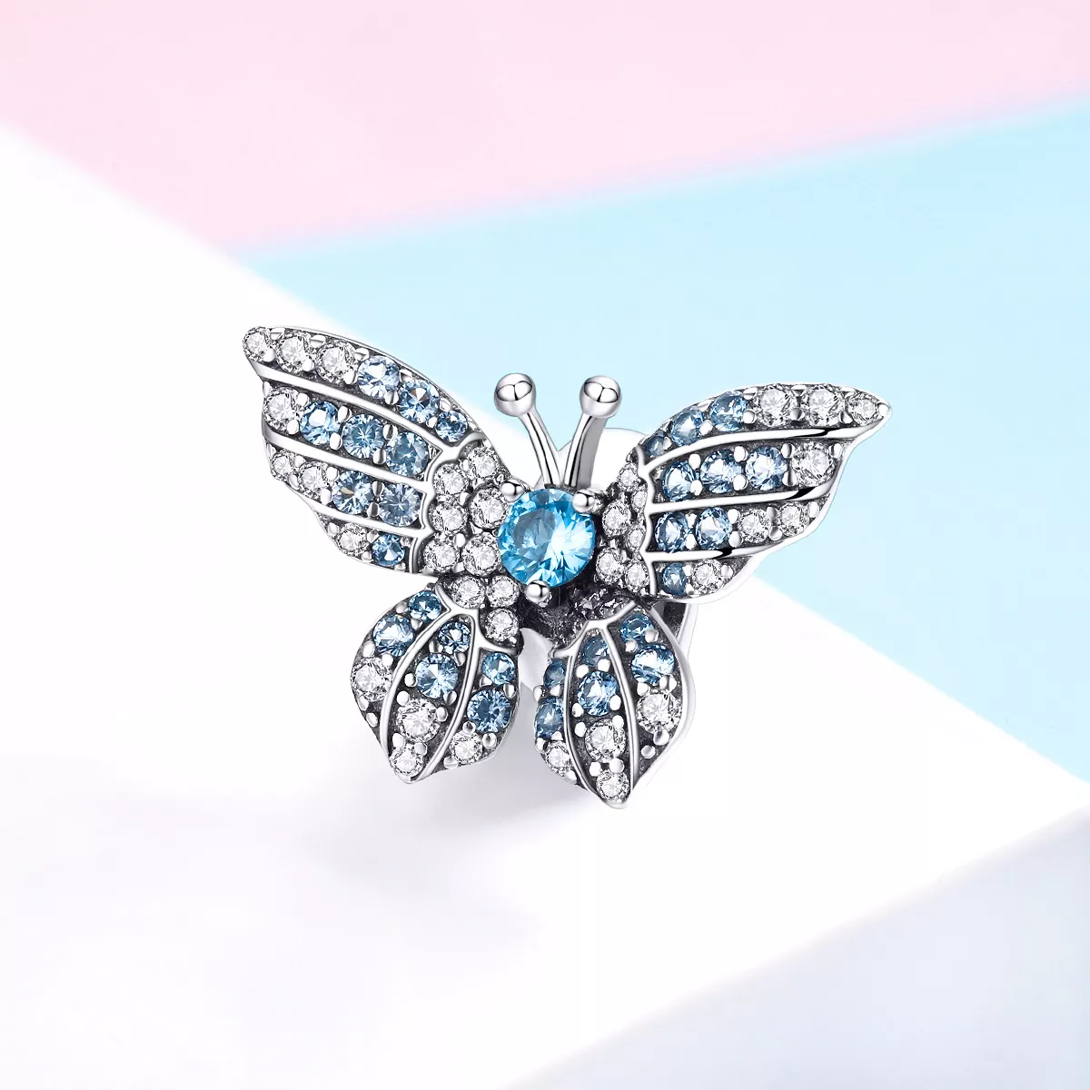 Charm Borboleta glitter estilo Pandora - BSC061