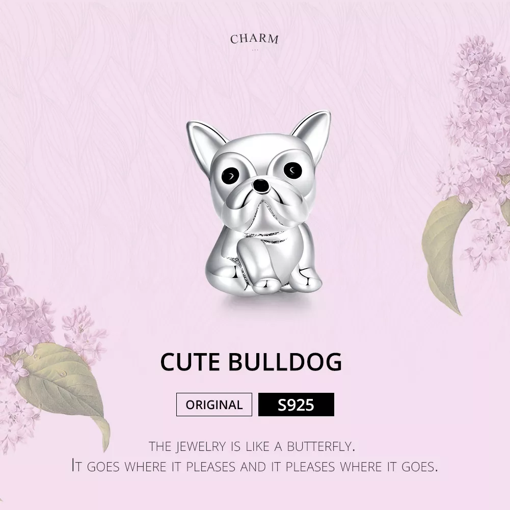 Charm Bulldog Francês Fofo estilo Pandora - SCC1599