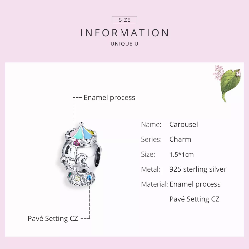 Charm Carrossel life Pandora - SCC1499