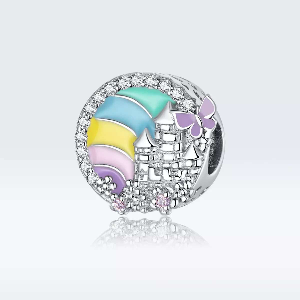 Charm Castelo do arco-íris estilo Pandora - SCC1585