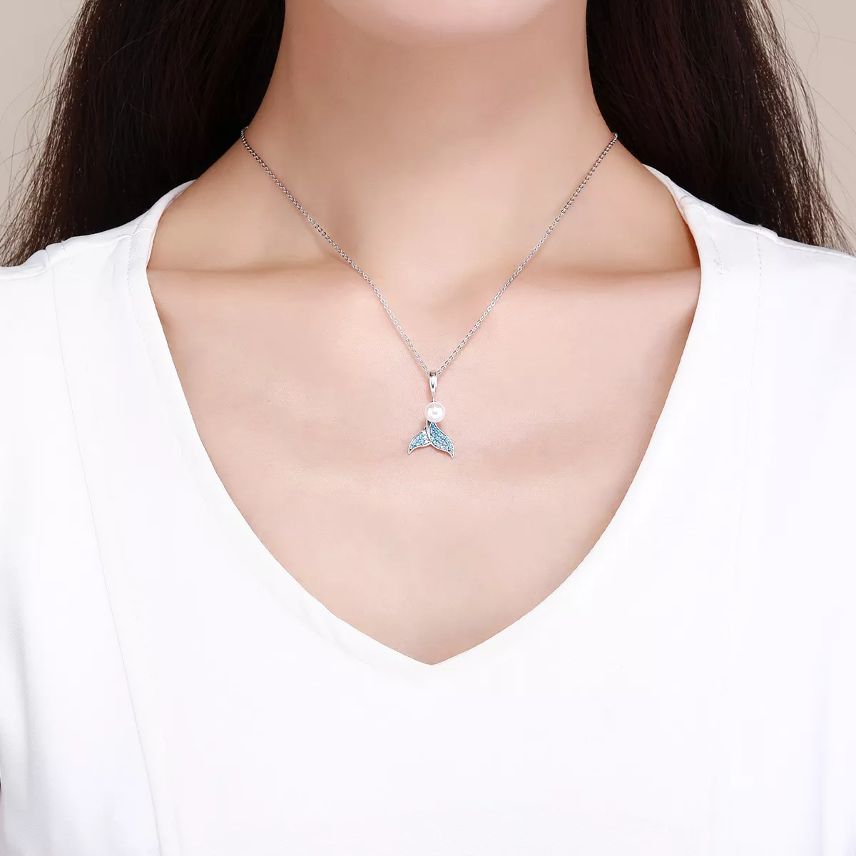 Charm Cauda de sereia frisada estilo Pandora - SCC877