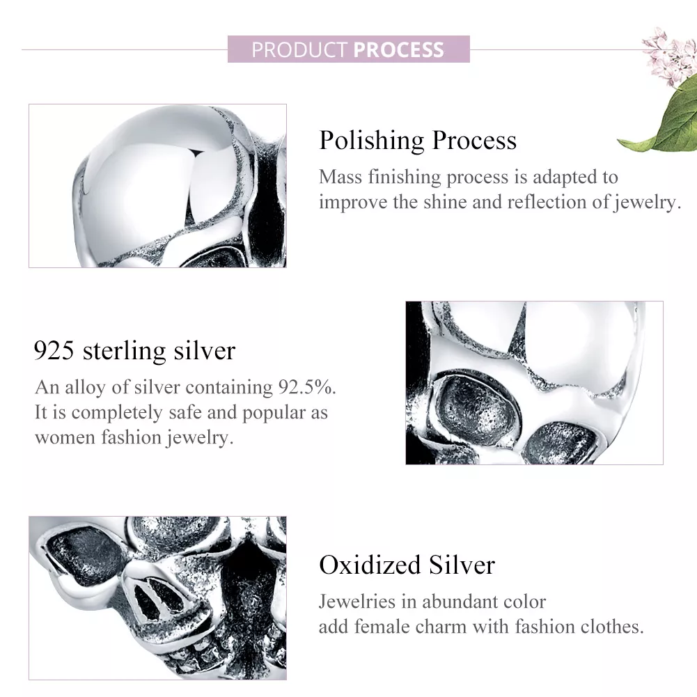 Charm Caveiras life Pandora - SCC1519