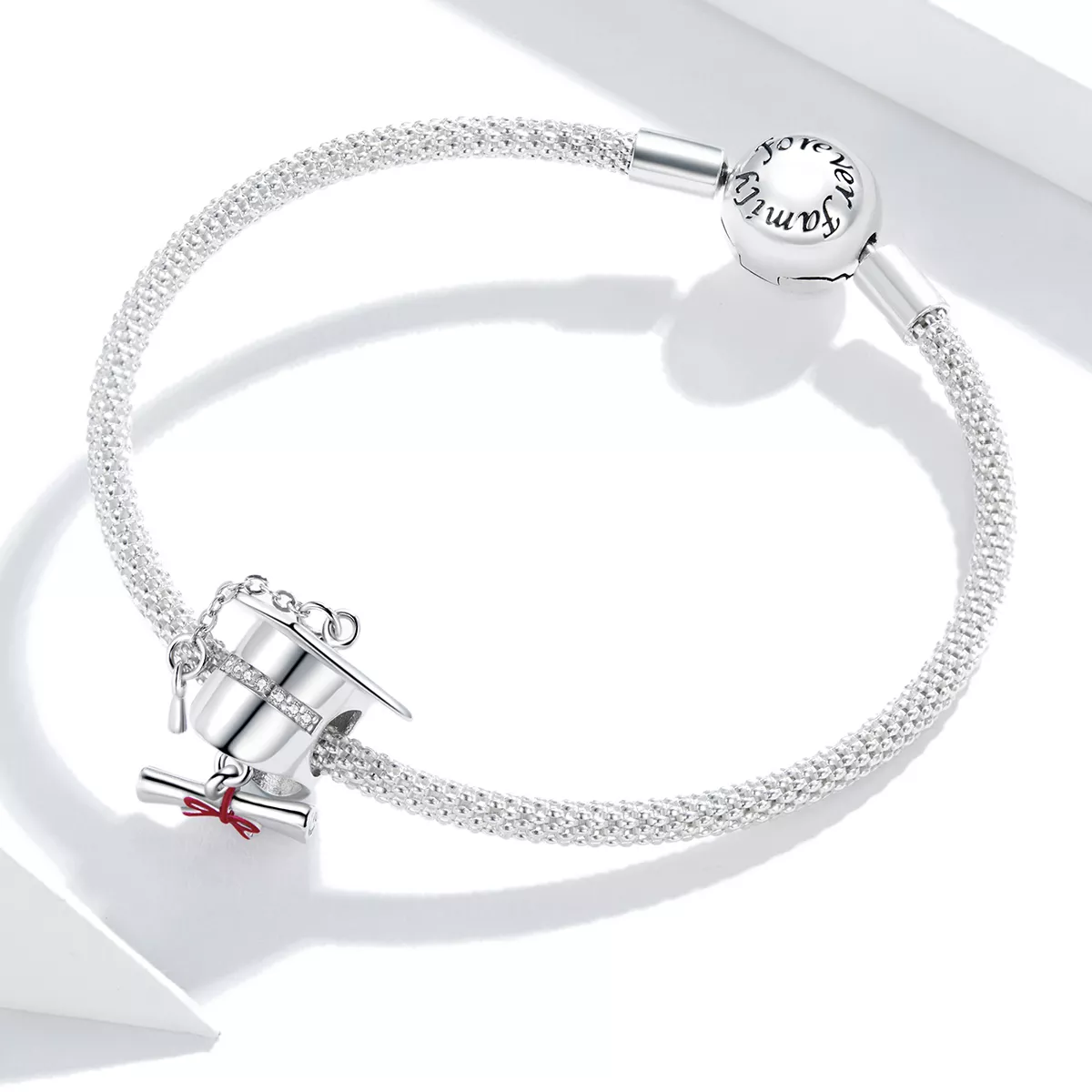 Charm Chapéu de formatura da faculdade estilo Pandora - BSC357