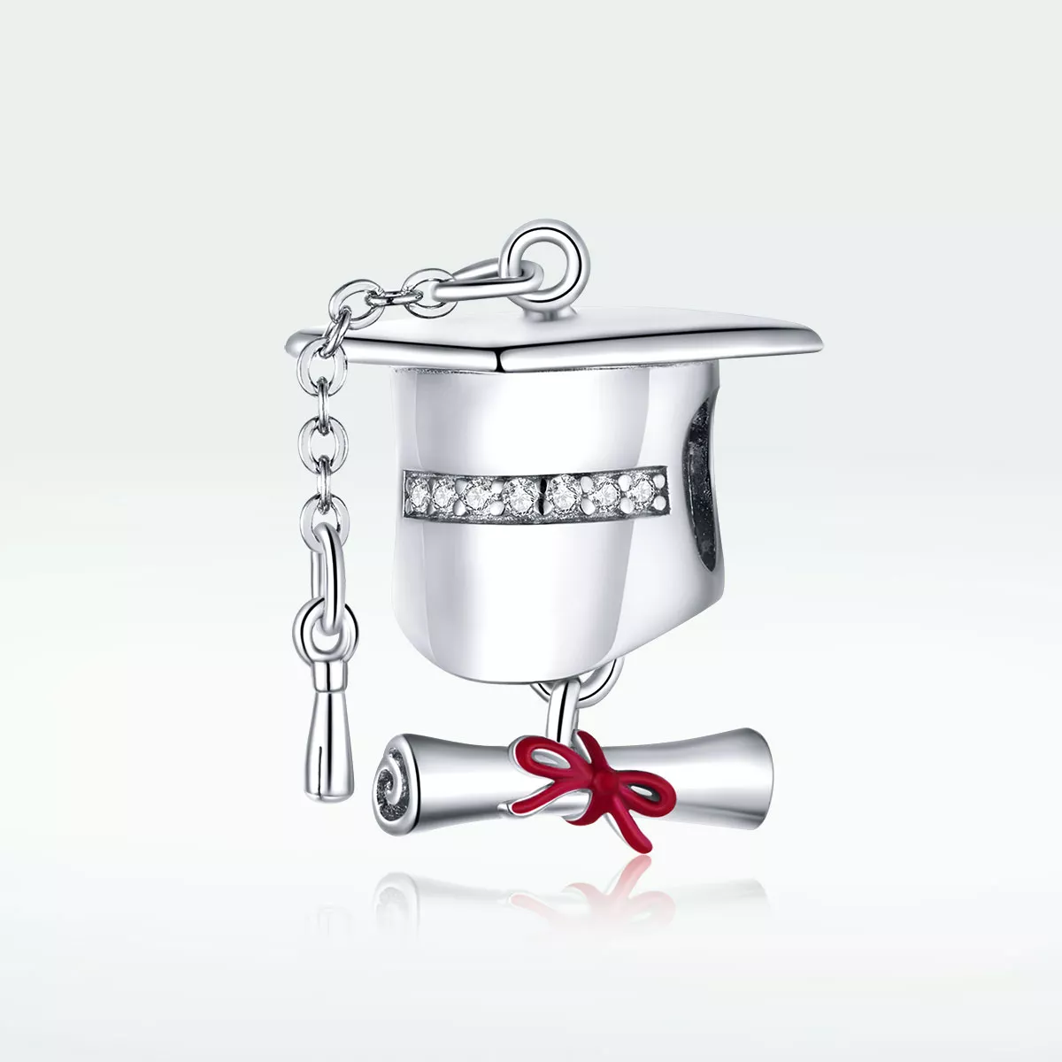 Charm Chapéu de formatura da faculdade estilo Pandora - BSC357