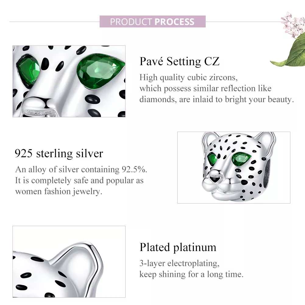 Charm Cheetah Head life Pandora - SCC1675