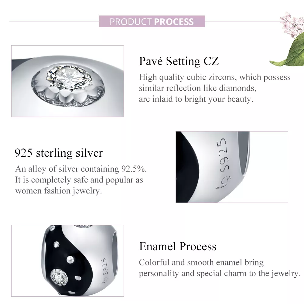 Charm Chinoiserie Yin Yang estilo Pandora - BSC192