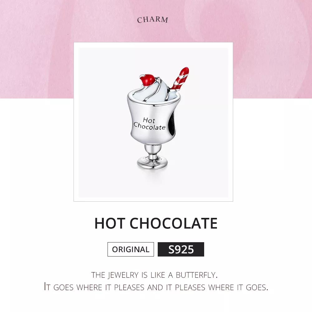 Charm Chocolate quente estilo Pandora - SCC1495
