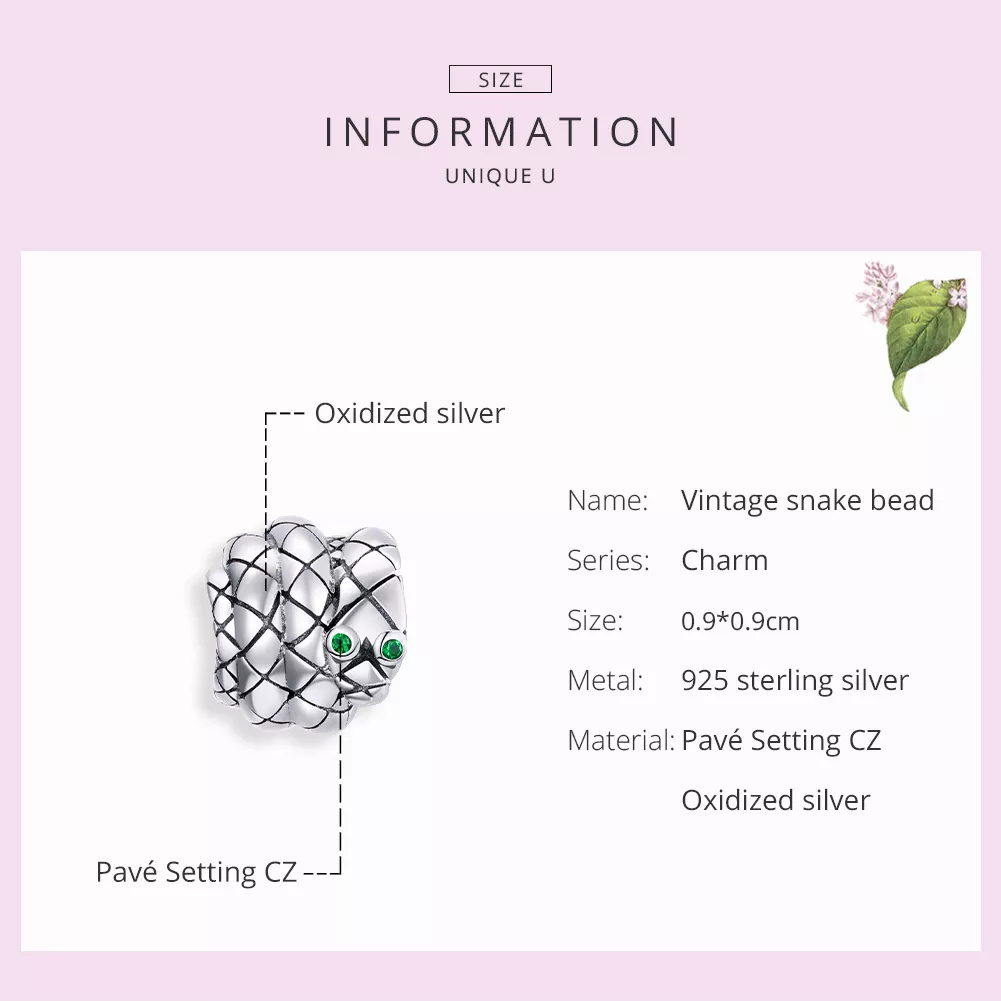 Charm Cobra vintage life Pandora - SCC1770