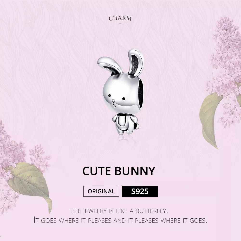Charm Coelhinho bonitinho estilo Pandora - SCC1517