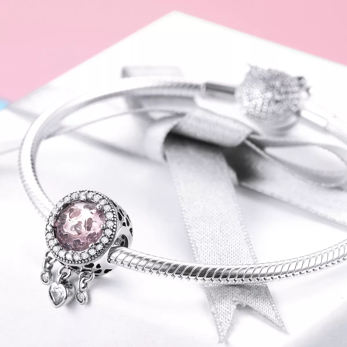 Charm Coração Brilhante estilo Pandora - SCC998