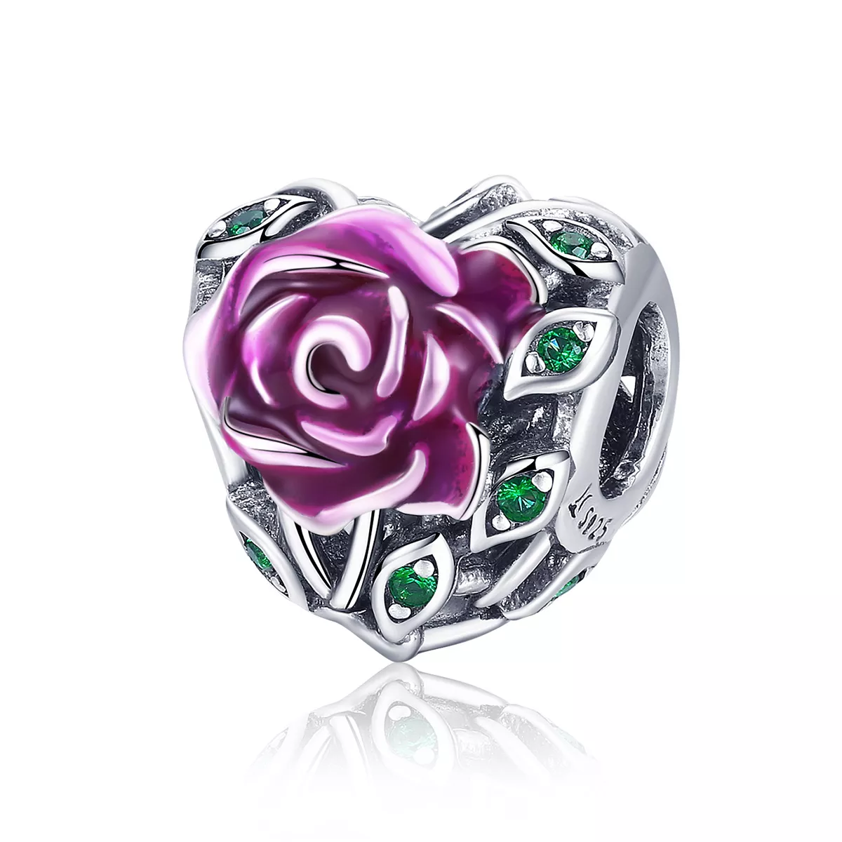Charm Coração rosa life Pandora - SCC927