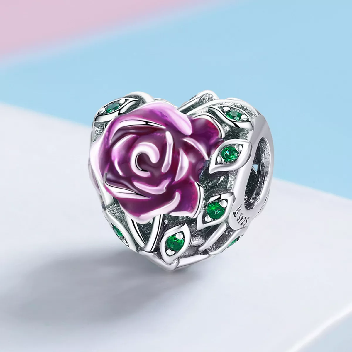 Charm Coração rosa life Pandora - SCC927