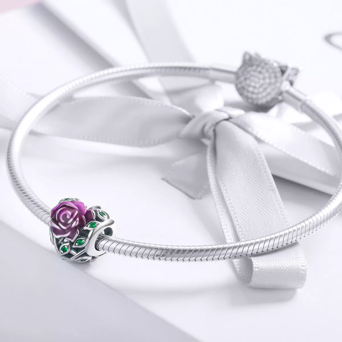 Charm Coração rosa life Pandora - SCC927