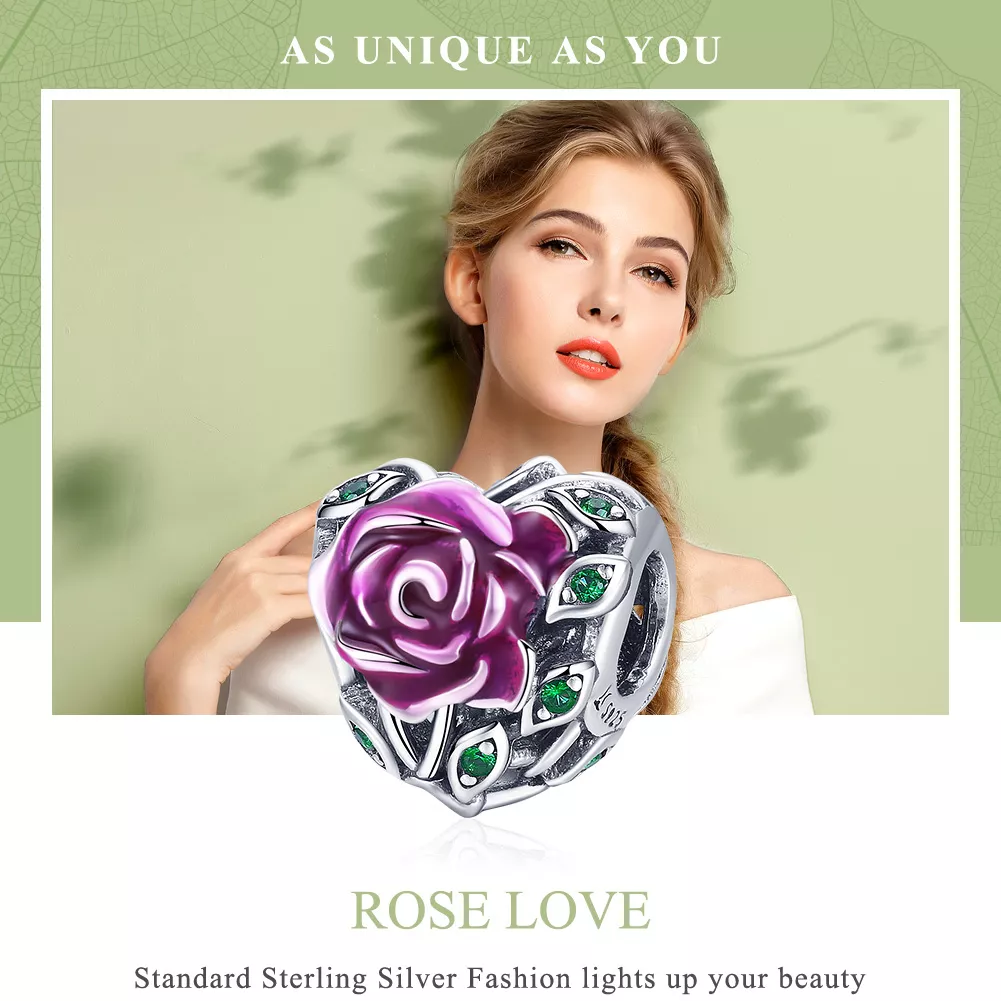 Charm Coração rosa life Pandora - SCC927