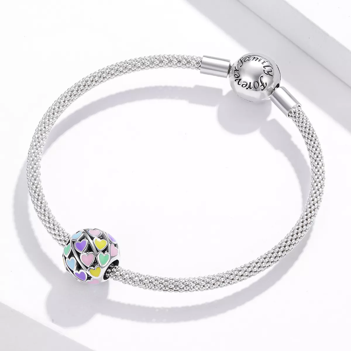 Charm Corações Coloridos estilo Pandora - SCC1758