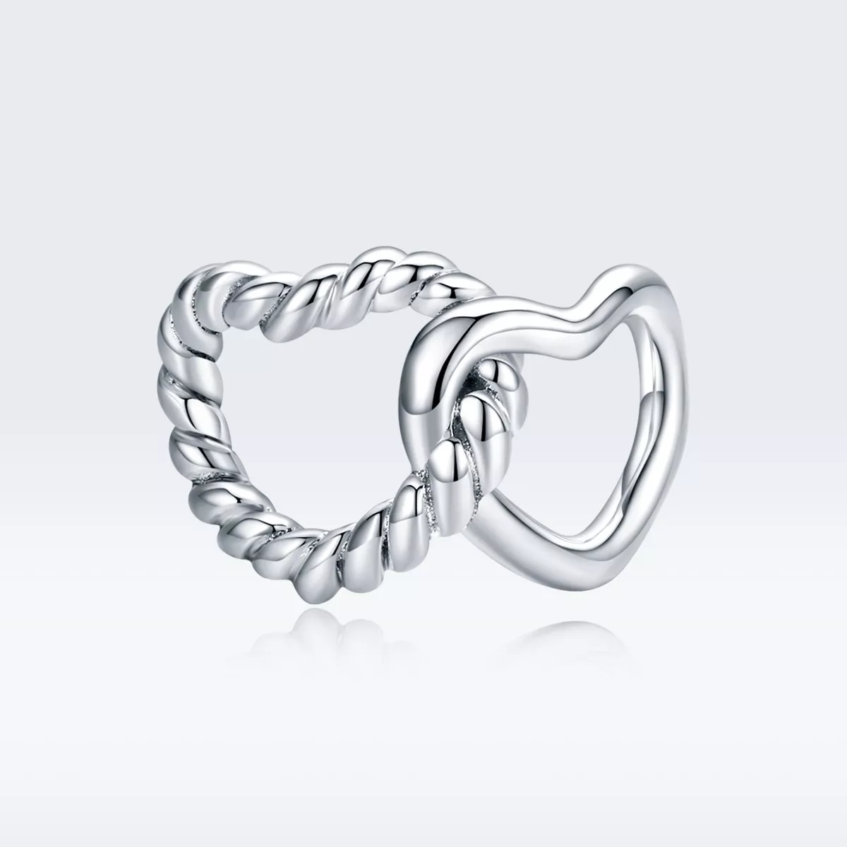 Charm Corações entrelaçados estilo Pandora - SCC1563