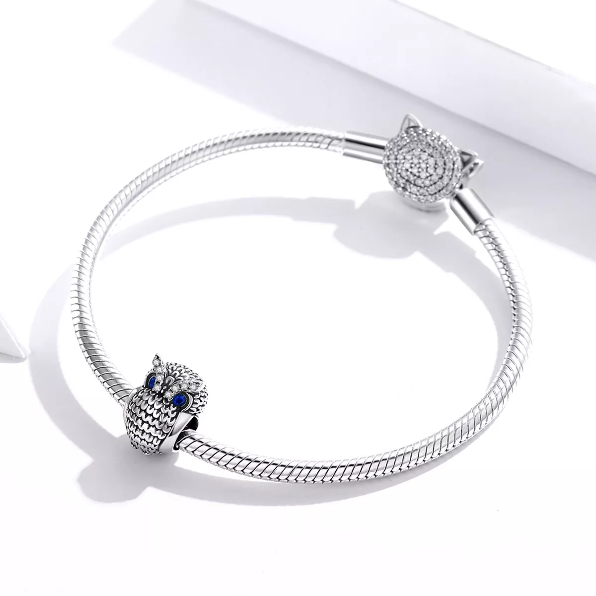 Charm Coruja Brilhante estilo Pandora - SCC1607