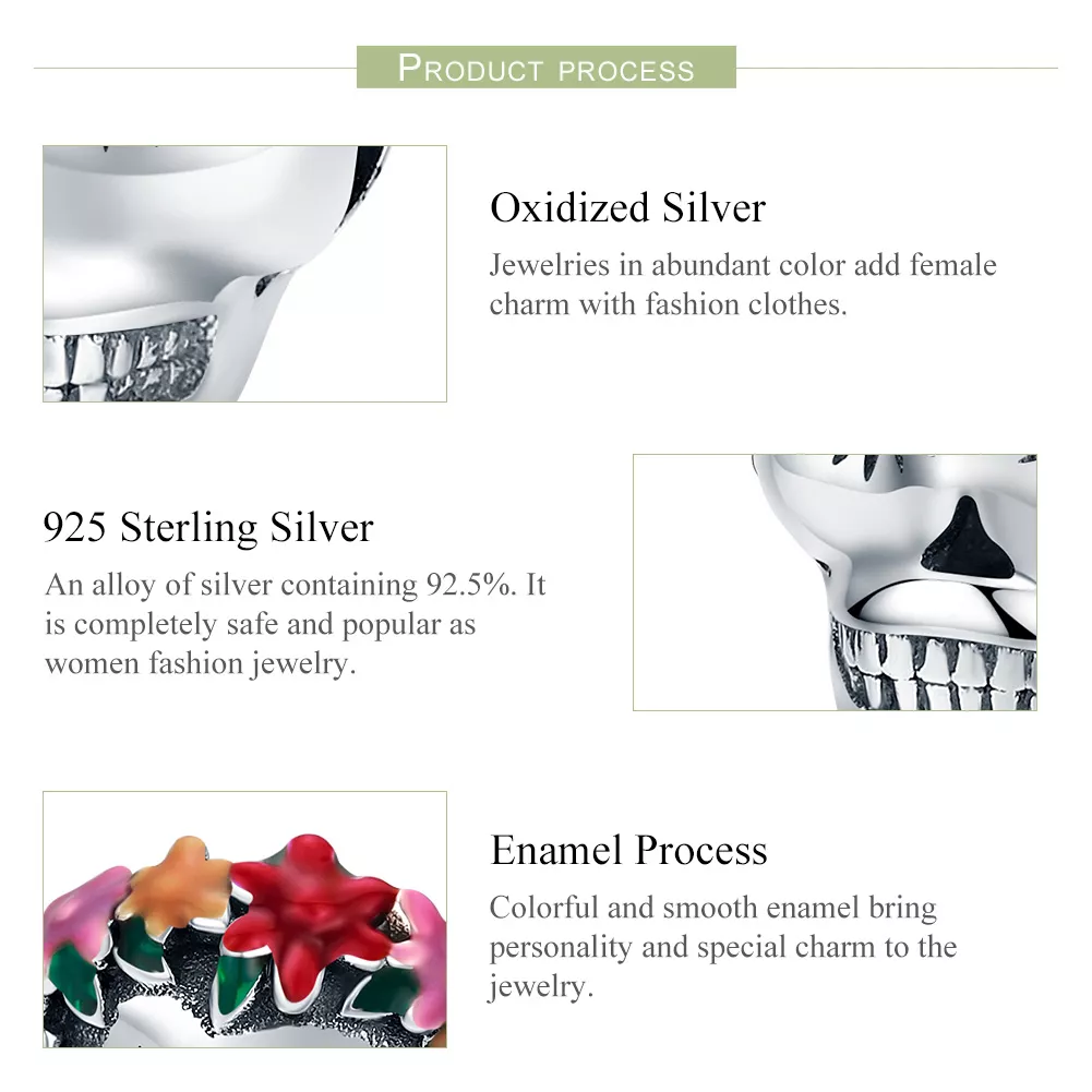 Charm Crânio de açúcar life Pandora - SCC888