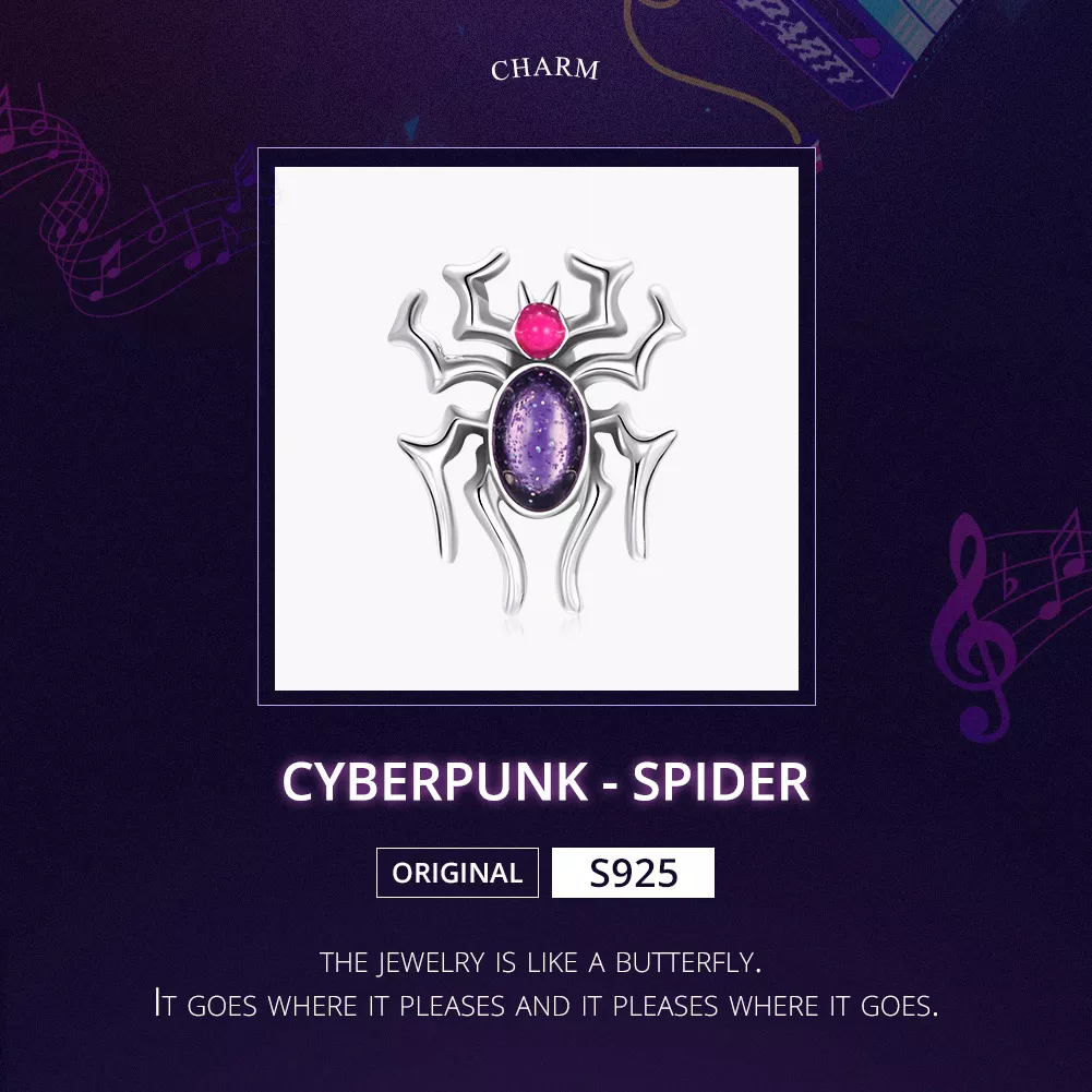 Charm Cyberpunk - Aranha estilo Pandora - SCC1842