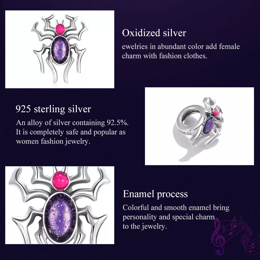 Charm Cyberpunk - Aranha estilo Pandora - SCC1842