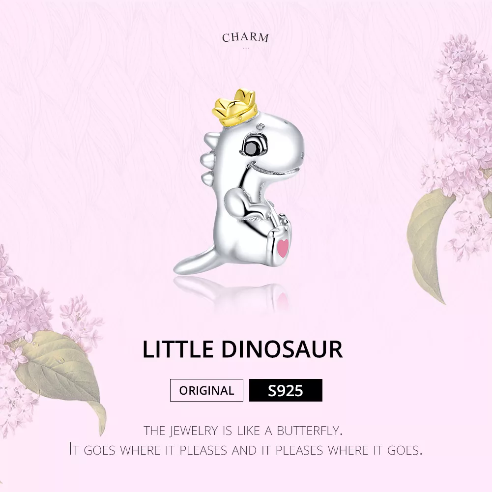 Charm Dinossauro pequeno estilo Pandora - SCC1674