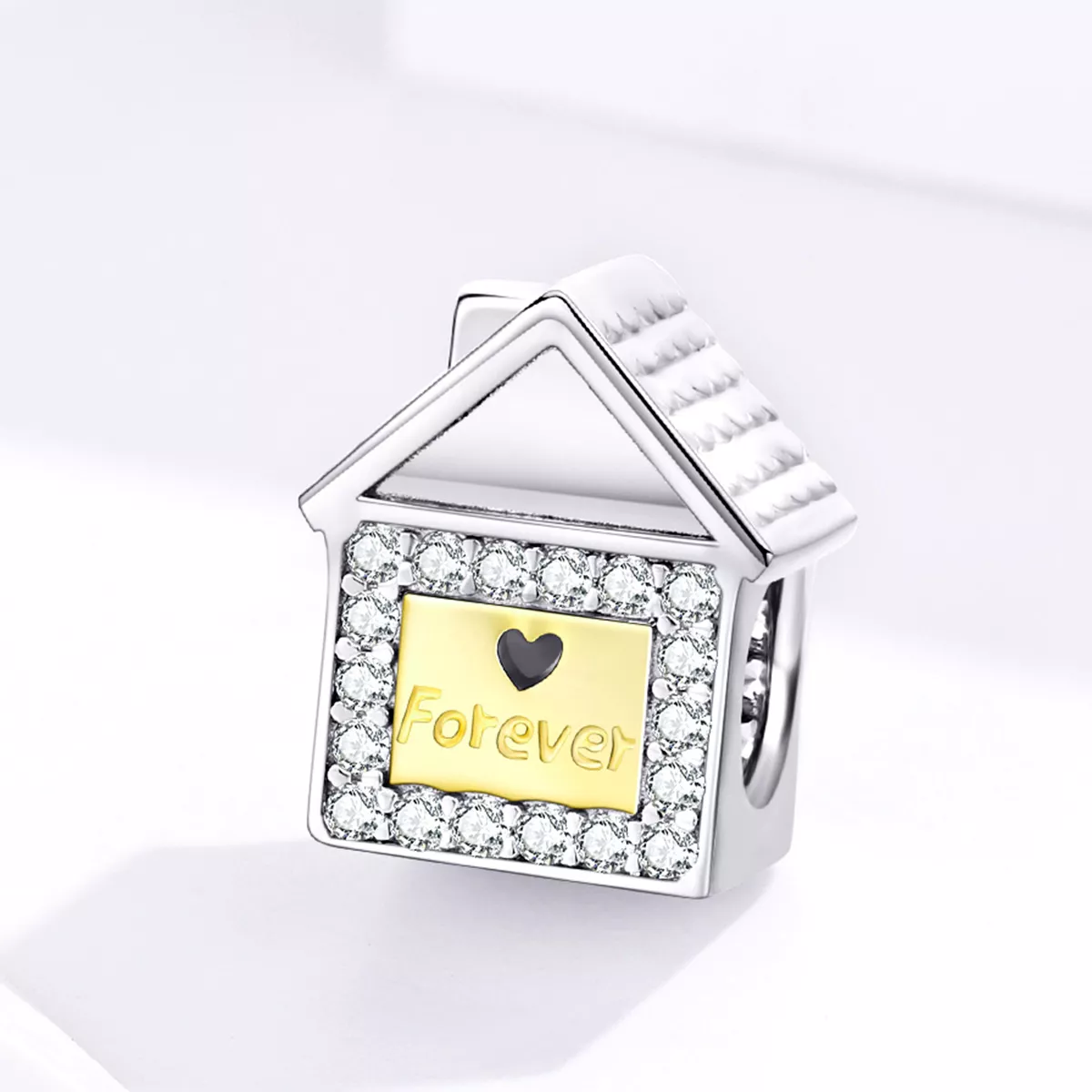 Charm Dois tons Família para sempre estilo Pandora - SCC1330