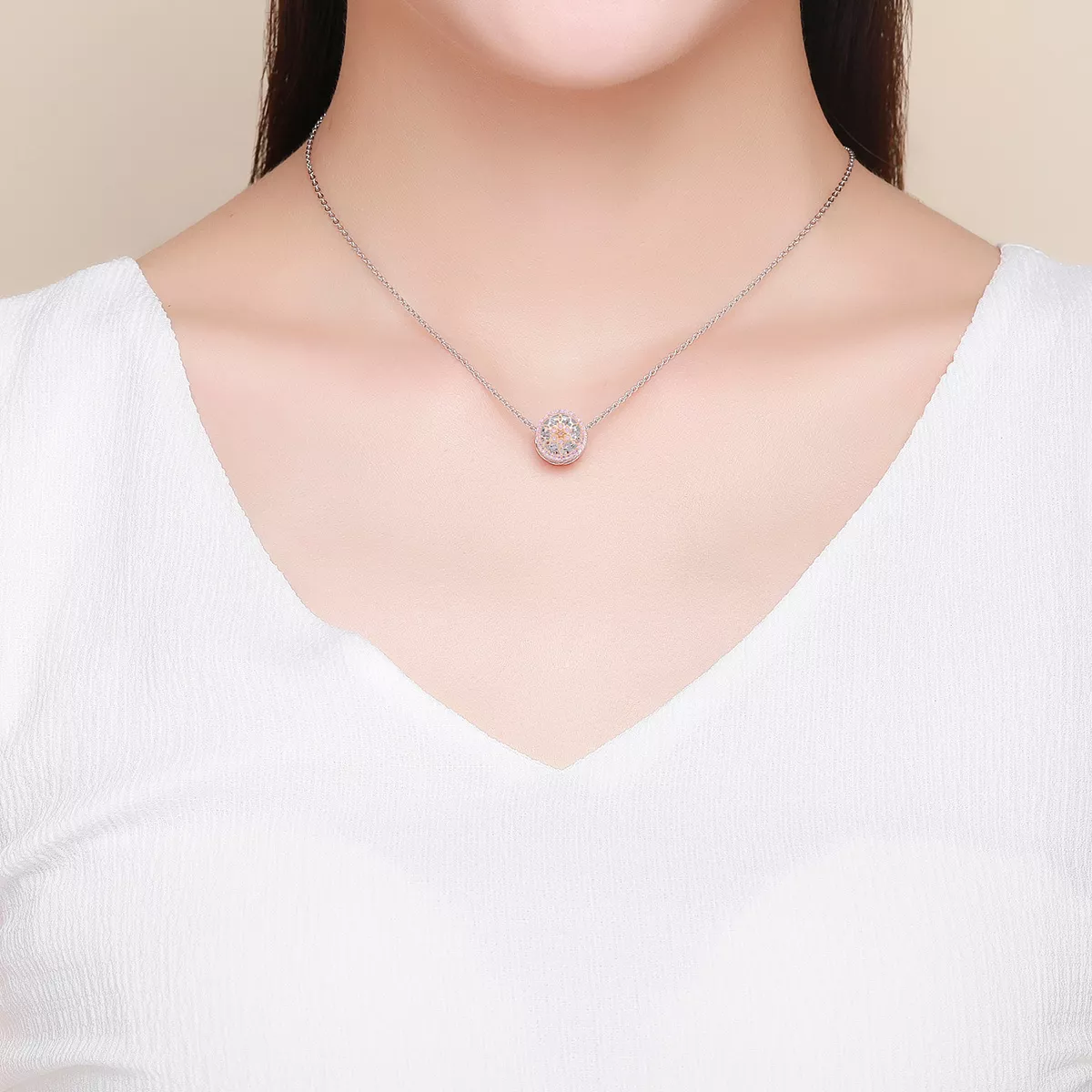 Charm Dois tons Flor life Pandora - SCC923