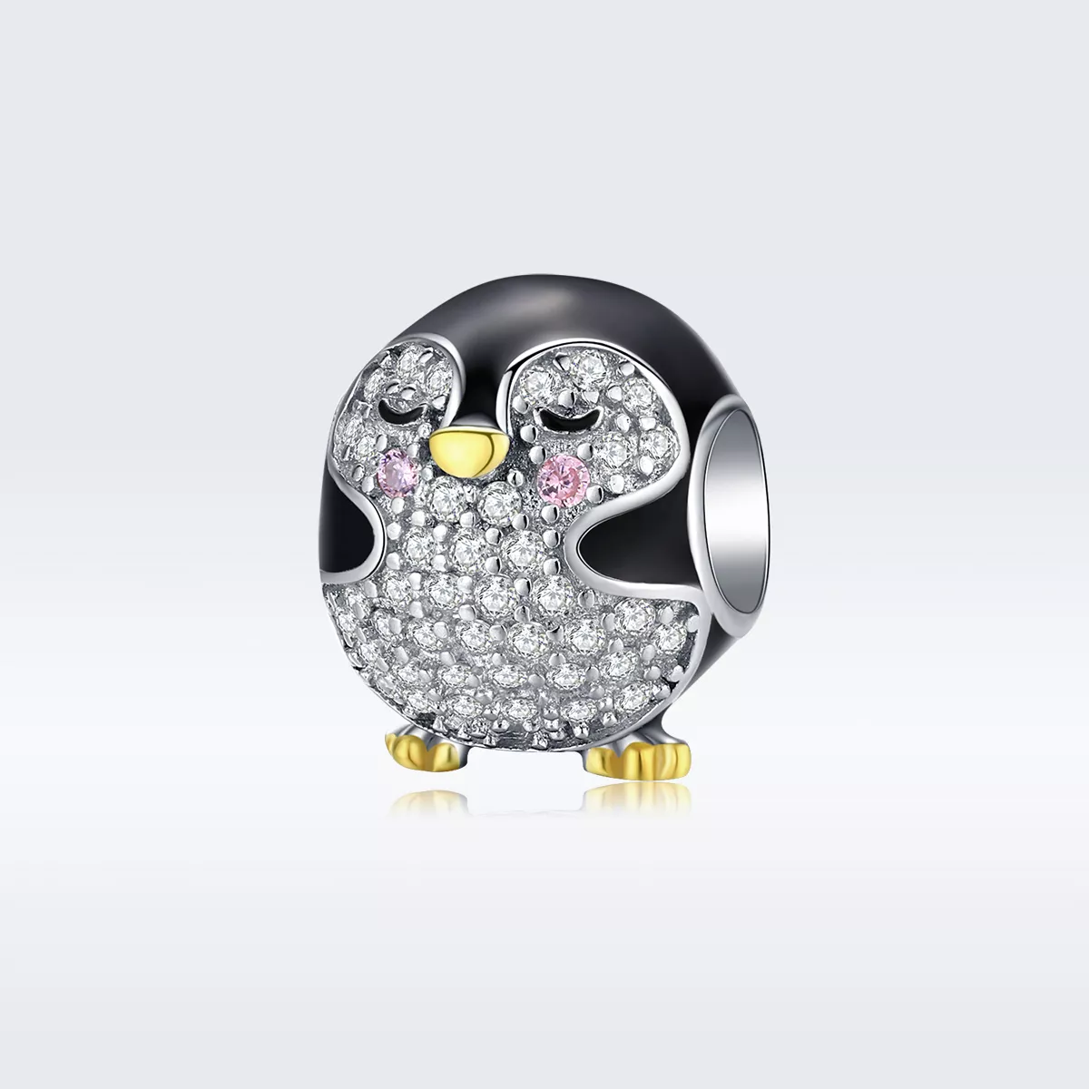 Charm Dois tons Pinguim estilo Pandora - BSC126