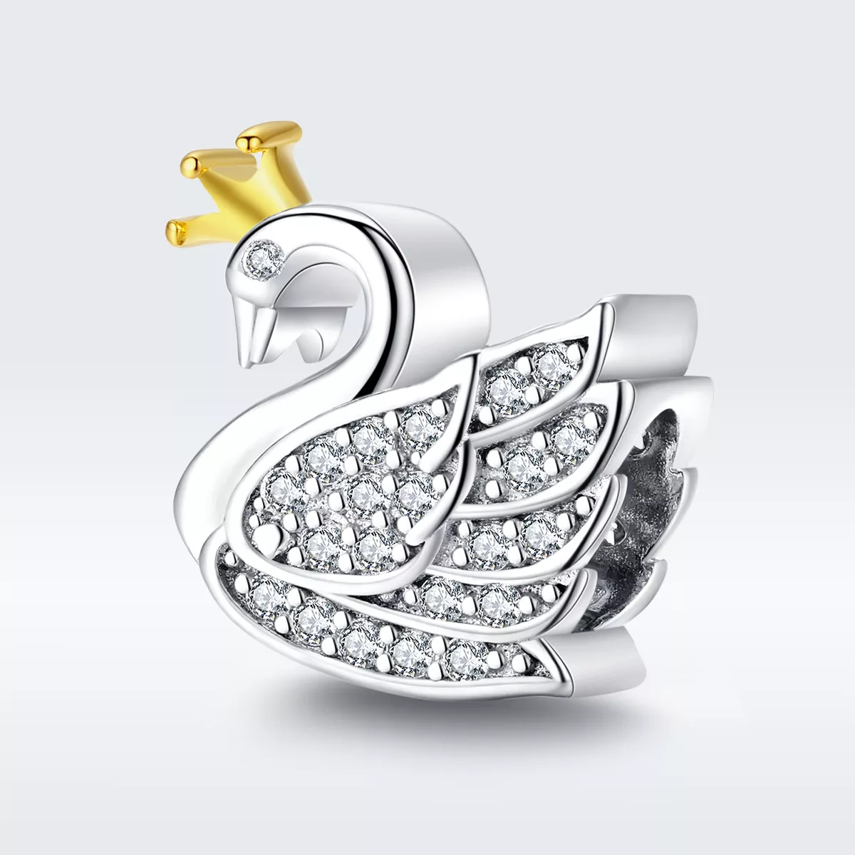 Charm Dois tons Princesa cisne estilo Pandora - SCC1343