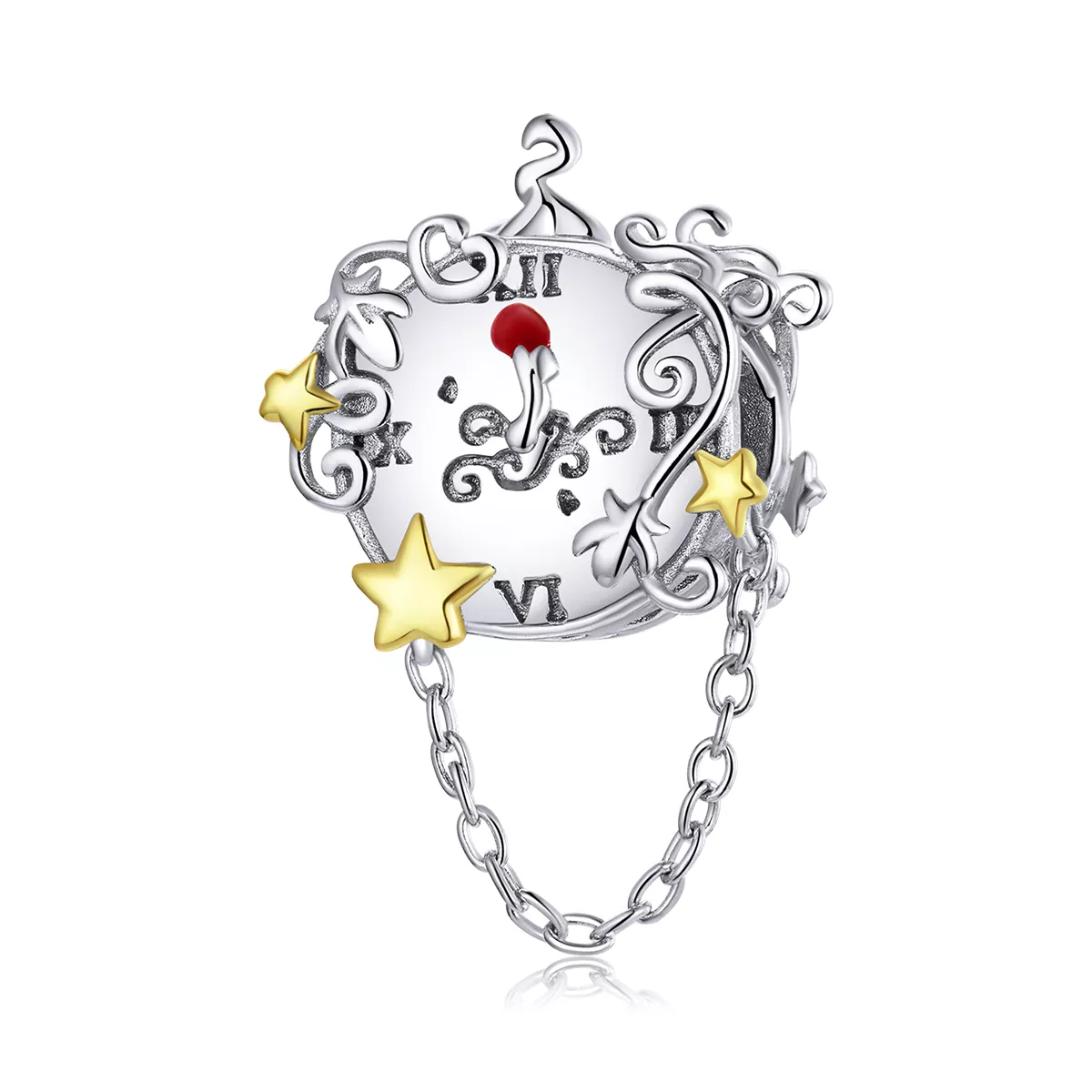 Charm Dois tons Relógio Mágico estilo Pandora - BSC406