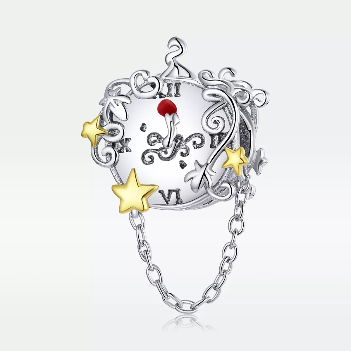 Charm Dois tons Relógio Mágico estilo Pandora - BSC406