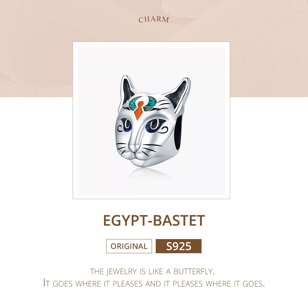 Charm Egito - Deus Gato Besti estilo Pandora - SCC1859