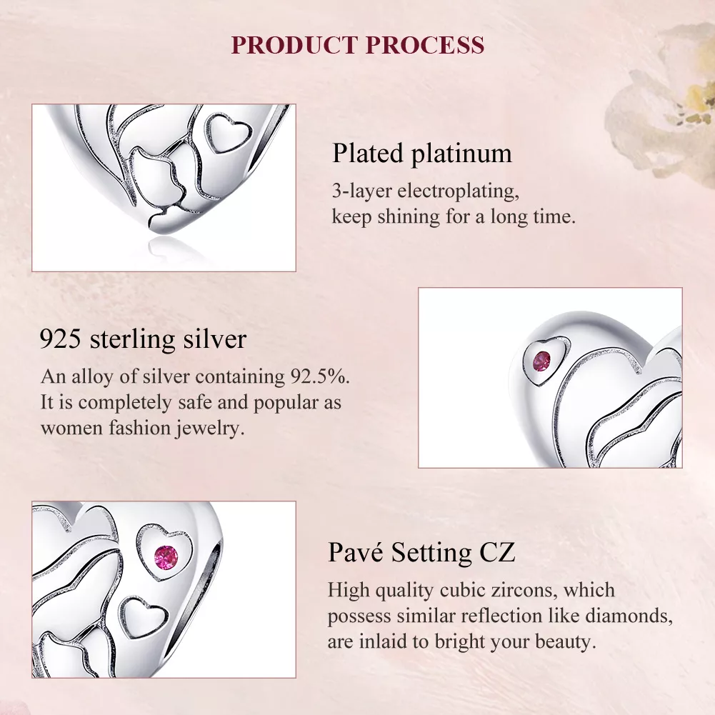 Charm Estrela apaixonada estilo Pandora - BSC216