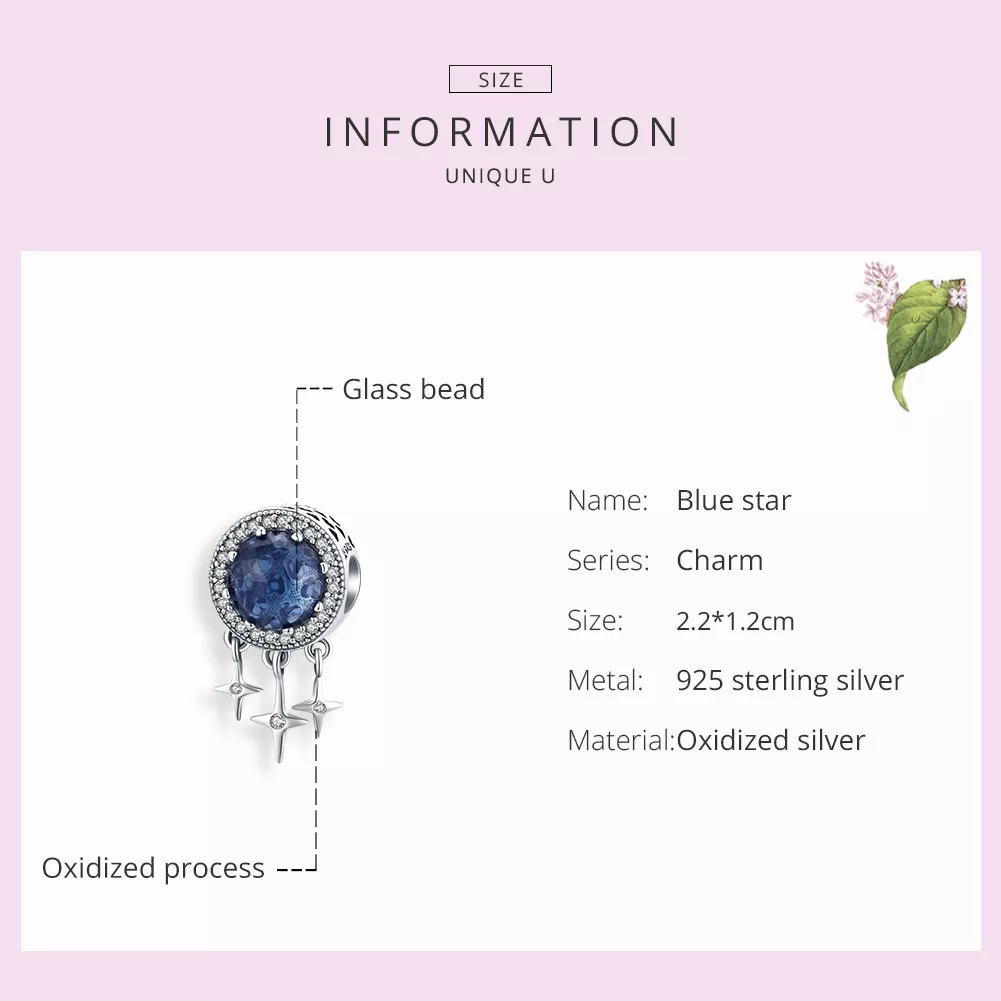 Charm Estrela Azul life Pandora - SCC1432