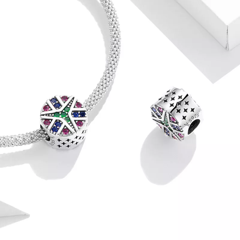 Charm Estrela da Sorte colorida estilo Pandora - SCC1683