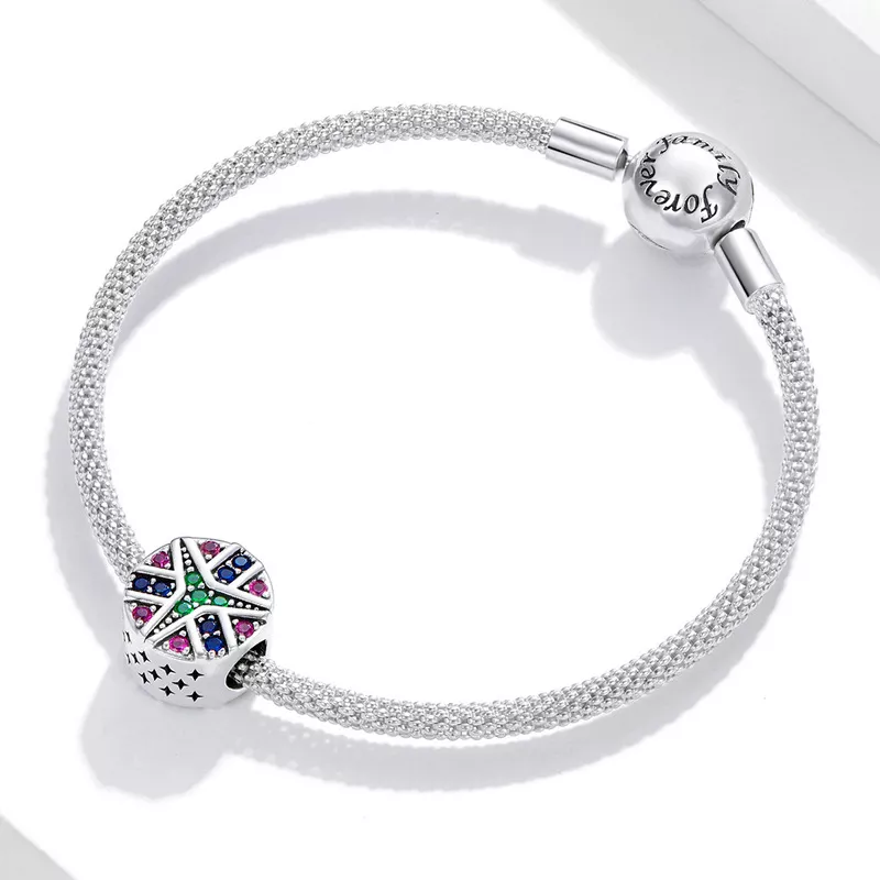 Charm Estrela da Sorte colorida estilo Pandora - SCC1683