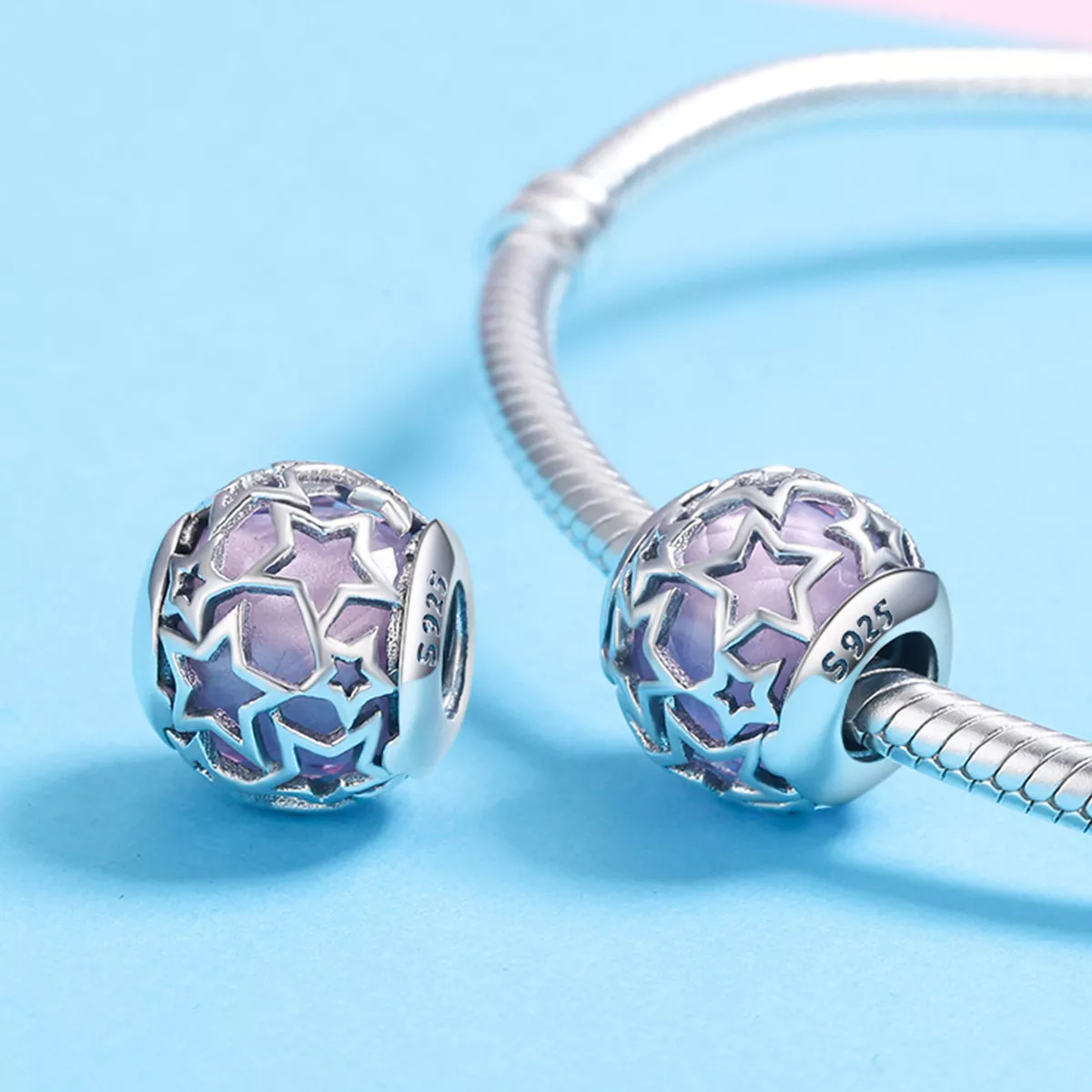 Charm Estrelas românticas estilo Pandora - SCC510