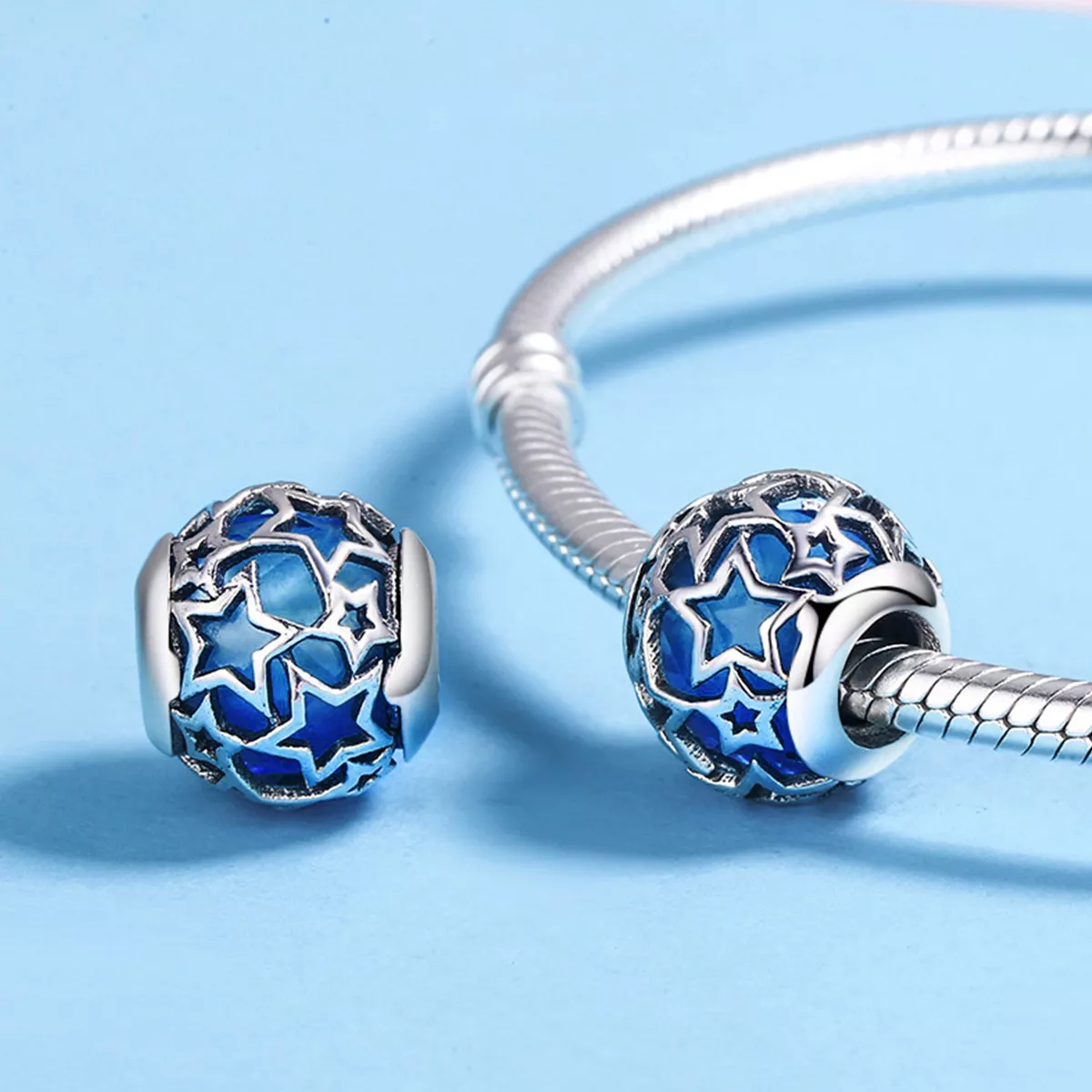 Charm Estrelas românticas estilo Pandora - SCC511