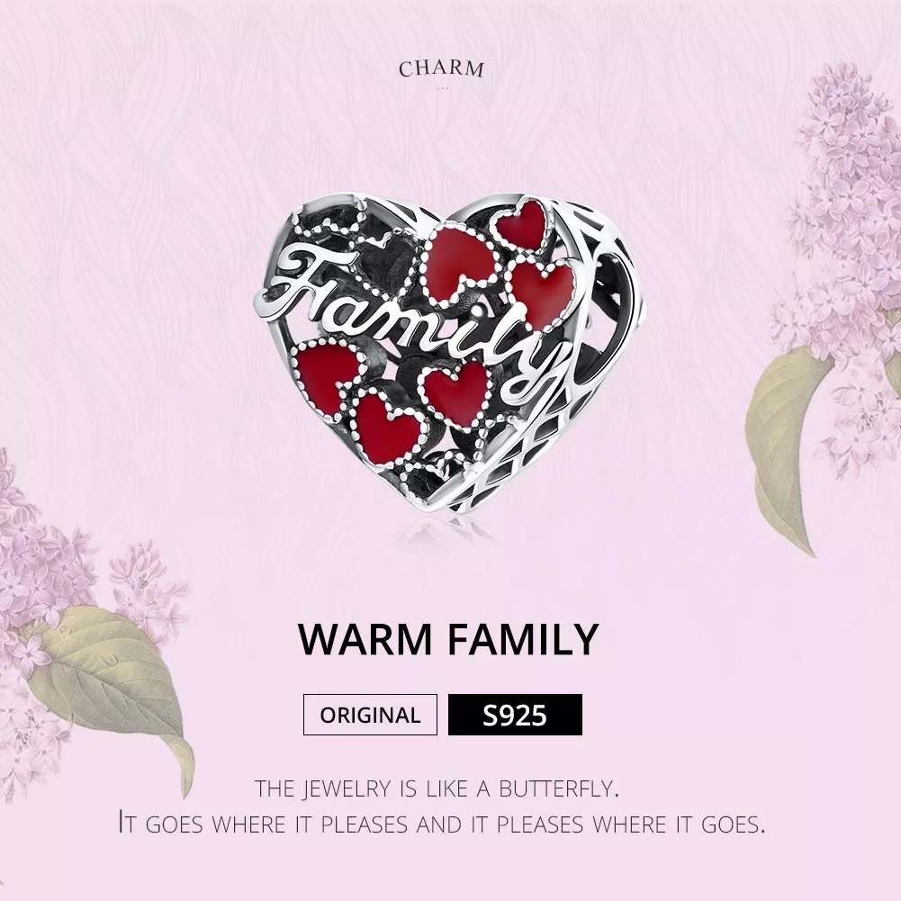 Charm Família calorosa estilo Pandora - SCC1750