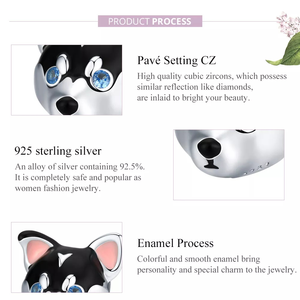 Charm Filhote de cachorro estilo Pandora - BSC191